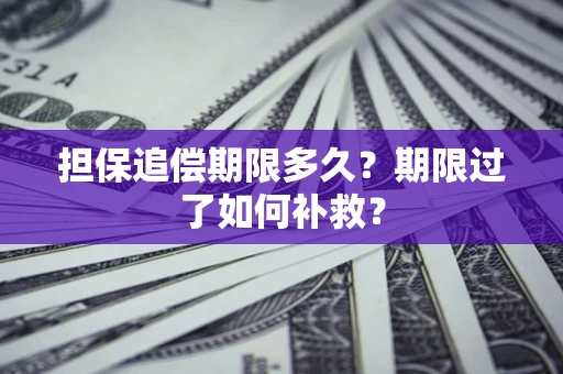 济南担保追偿期限多久？期限过了如何补救？