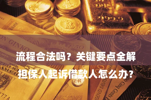 济南

担保人起诉借款人怎么办？流程合法吗？关键要点全解析